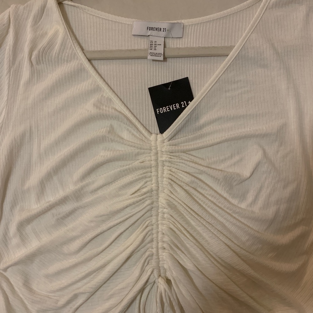 COPY - Plus Ruched Crop Top - Picture 2 of 3